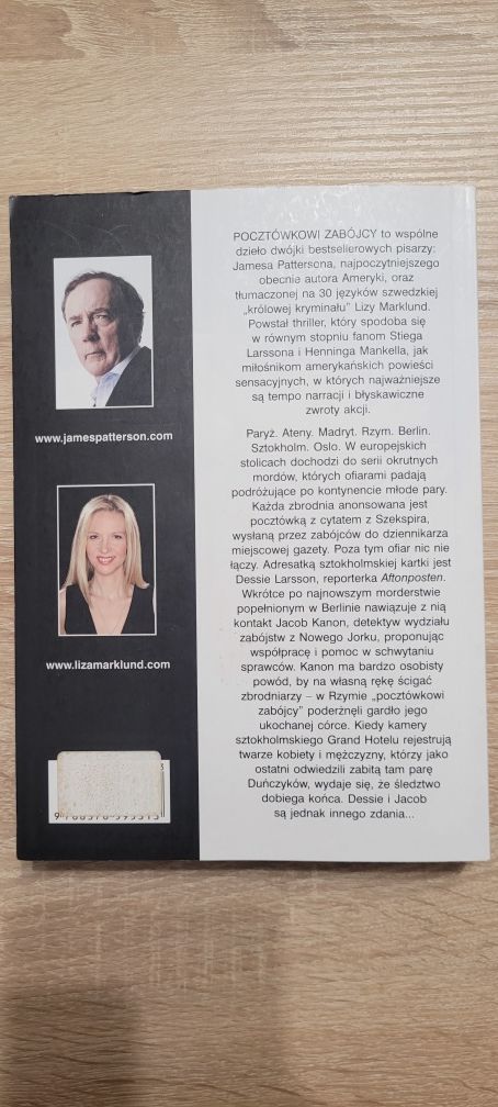 Książka Pocztówkowi Zabójcy James Patterson Liza Marklund