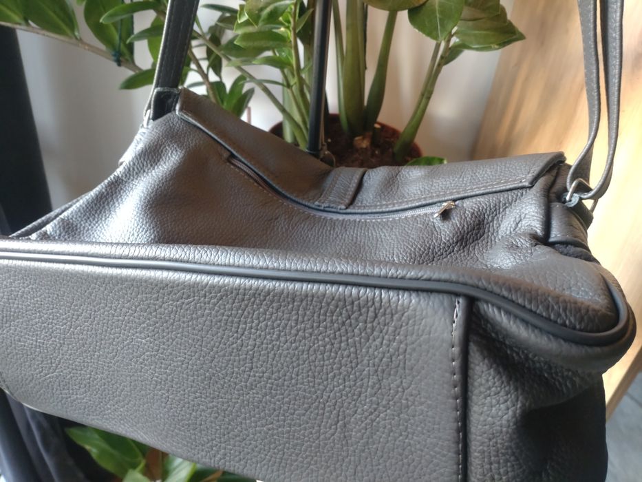 Torba skórzana listonoszka Made in Poland