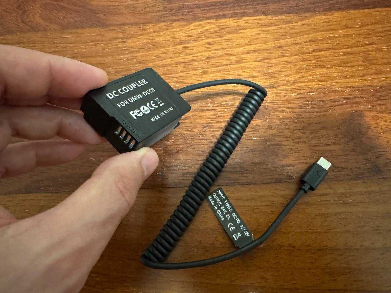 Andoer USB-C dummy battery do Lumix G5, G6, G7, G80 itd