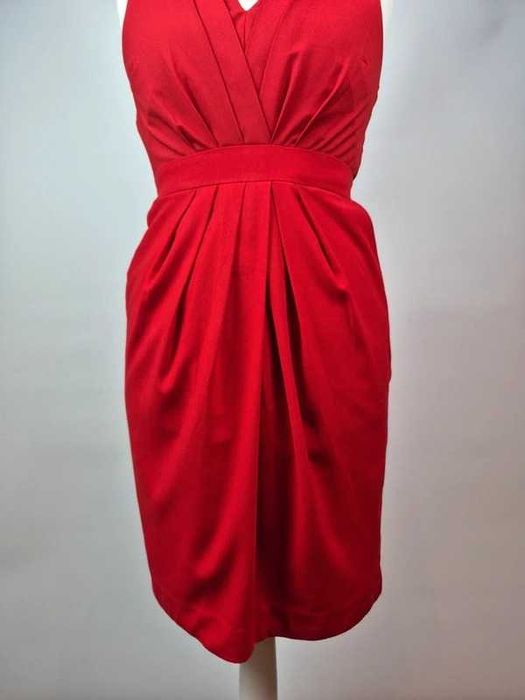 Sukienka H&M 38 M czerwona mini elegancka świąteczna