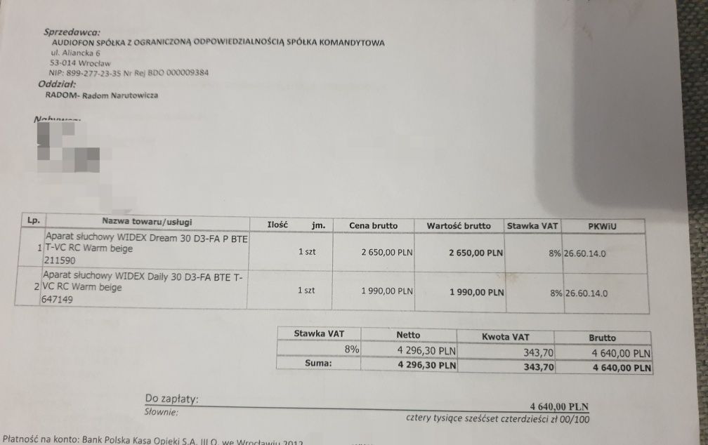 Aparaty słuchowe Widex Dream 30 BTE + akcesoria – sprawne
