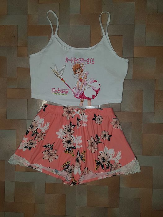 Комплект микрофибра Сакура, ловец карт S-М р-р, пижама Primark