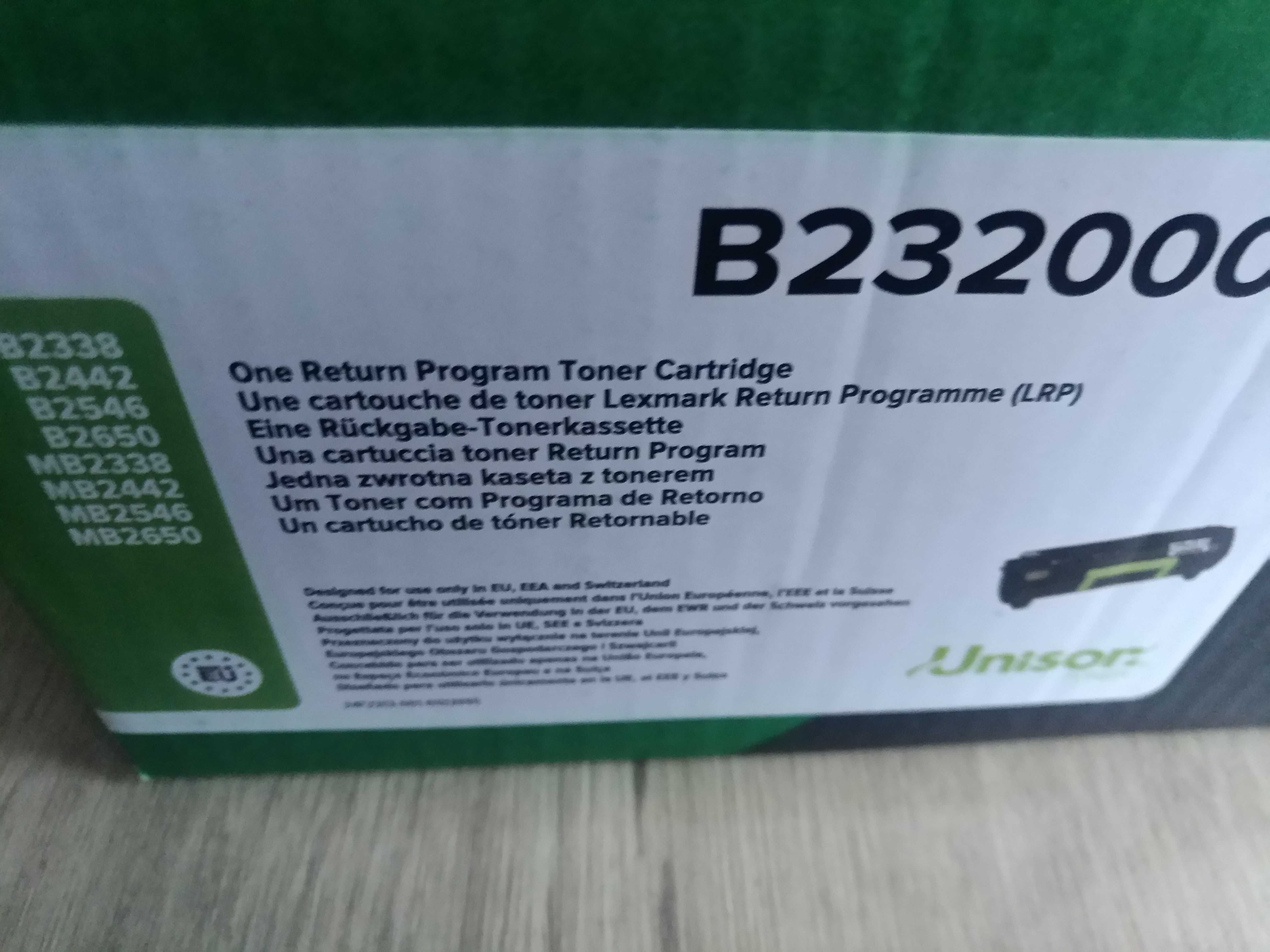 Чорний тонер-картридж Lexmark B232000.Новий