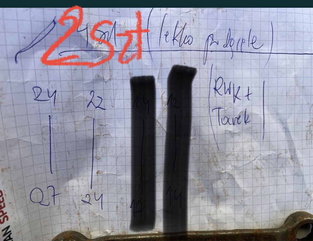 Klucze oczkowe wygięte 2 sztuki PRL
