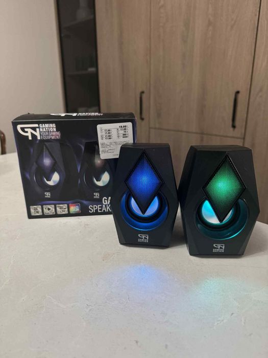 Głośniki komputerowe led/ mini jack