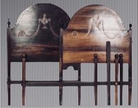Excepcional par de camas em madeira de pau-santo  D. Maria I