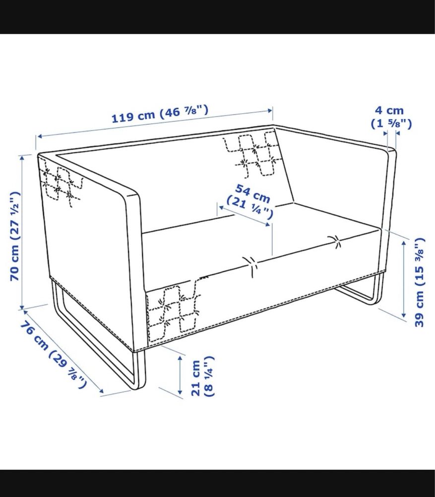 Sofa dwuosobowa ikea