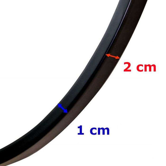 Nowe lustro łazienkowe okrągłe, podświetlane z LED - czarne LOFT 50cm