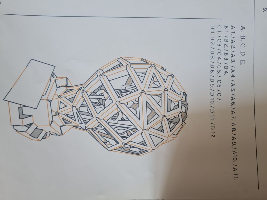 Lampa do składania z kartonu