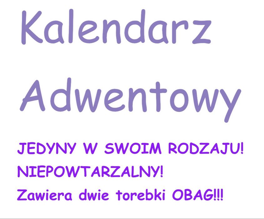 Jedyny! Niepowtarzalny! Kalendarz Adwentowy z OBAG!