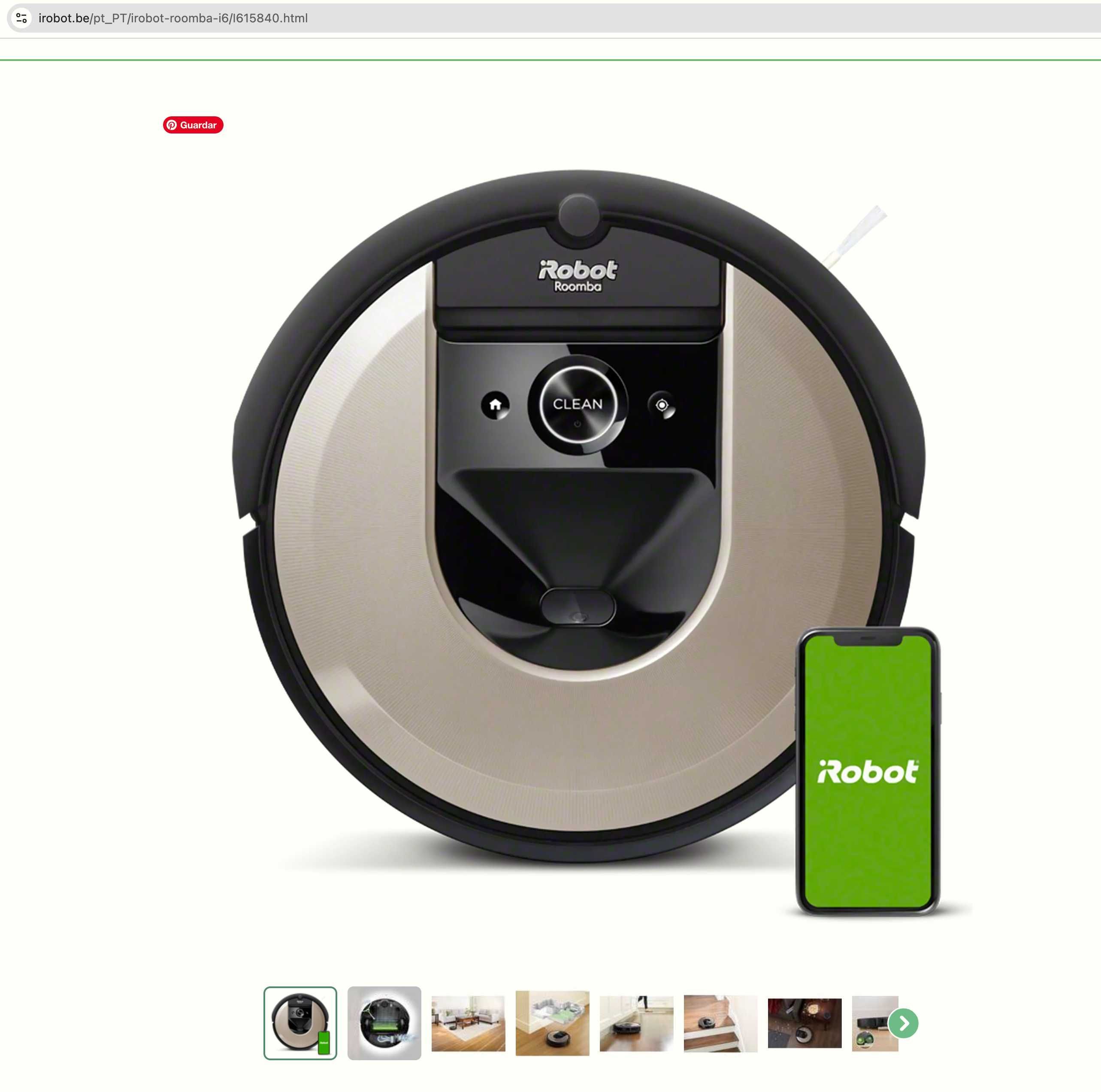 Robot aspirador Roomba® i6 com ligação Wi-Fi