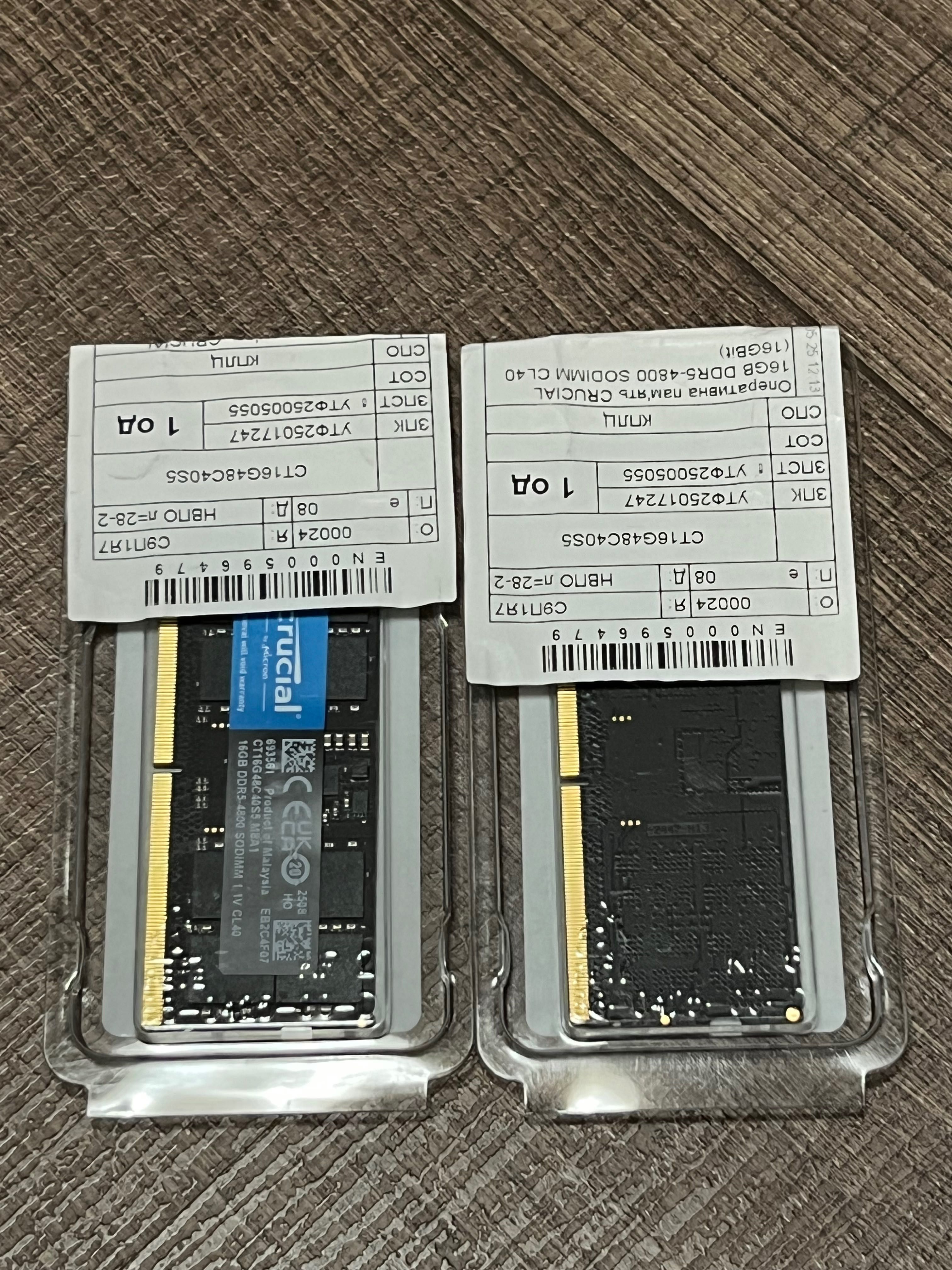 Crucial 16 GB оперативна пам’ять для ноутбуків SO-DIMM DDR5 4800 MHz