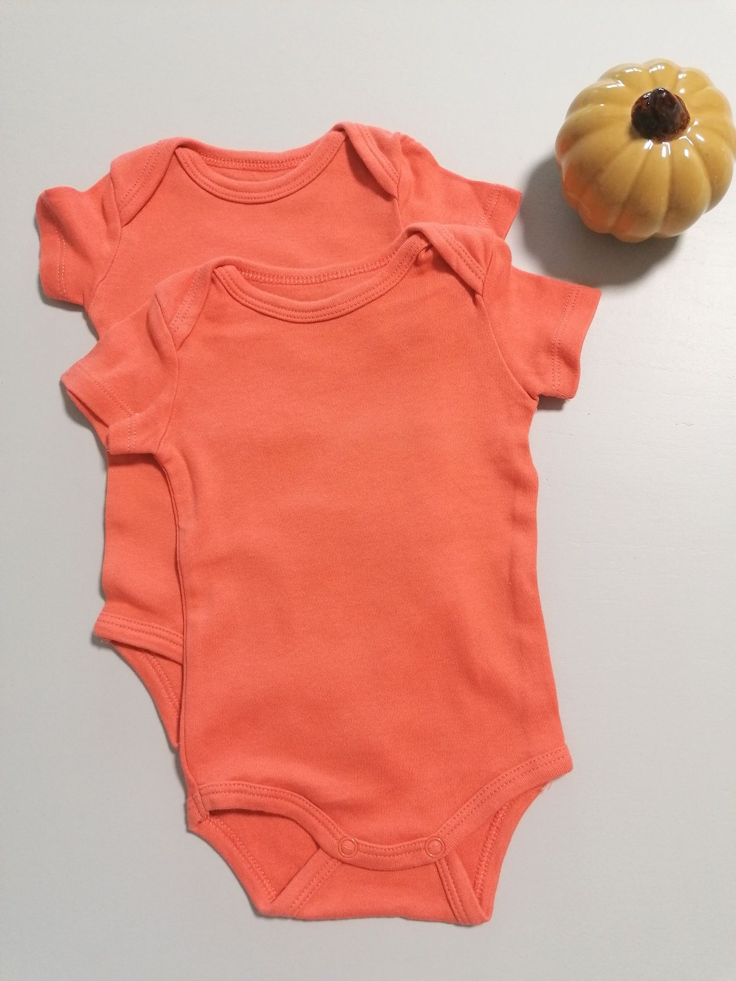 Pack 2 Bodies de Bebé Laranja Coral