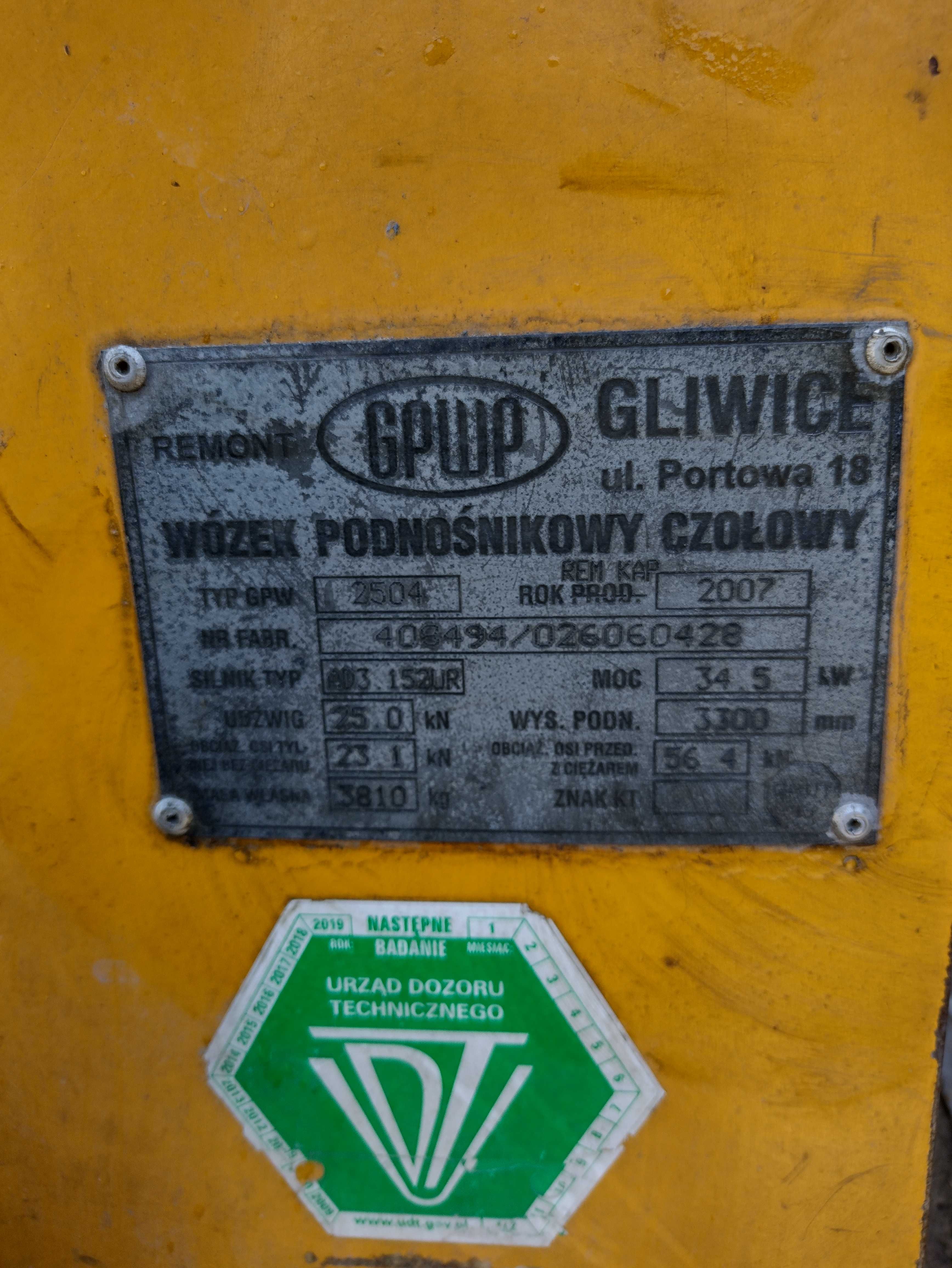 Wózek Widłowy GPW Gliwice