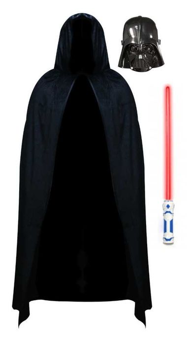 DARTH VADER Star Wars strój maska peleryna miecz 3 kolory rozmiar S