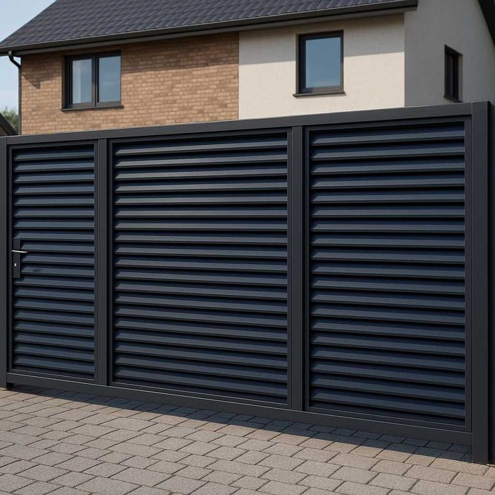 Ворота відкатні розпашні на двір жалюзі — естетика та функціональність