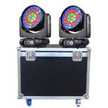 2X Ruchoma głowa Wash 37x15 RGBW ZOOM RING + CASE