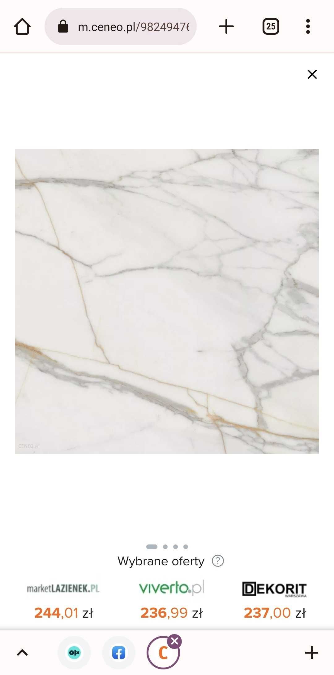 Płytki tubądzin marmo d oro połysk 1200x1200