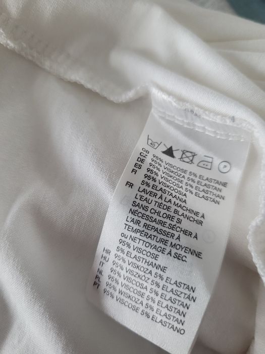 Biały kardigan oversize narzutka boho H&M