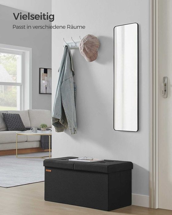 SONGMICS ławka z miejscem do przechowywania 38x76x38cm