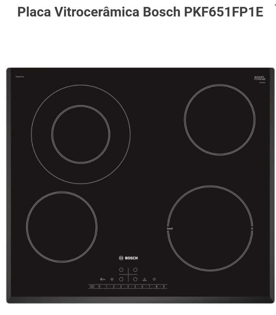 Placa Vitroceramica Bosch usada (PKF651E01/02)