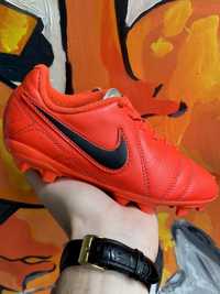 Nike бутсы 30 размер детские красные кожаные футбольные оригинал