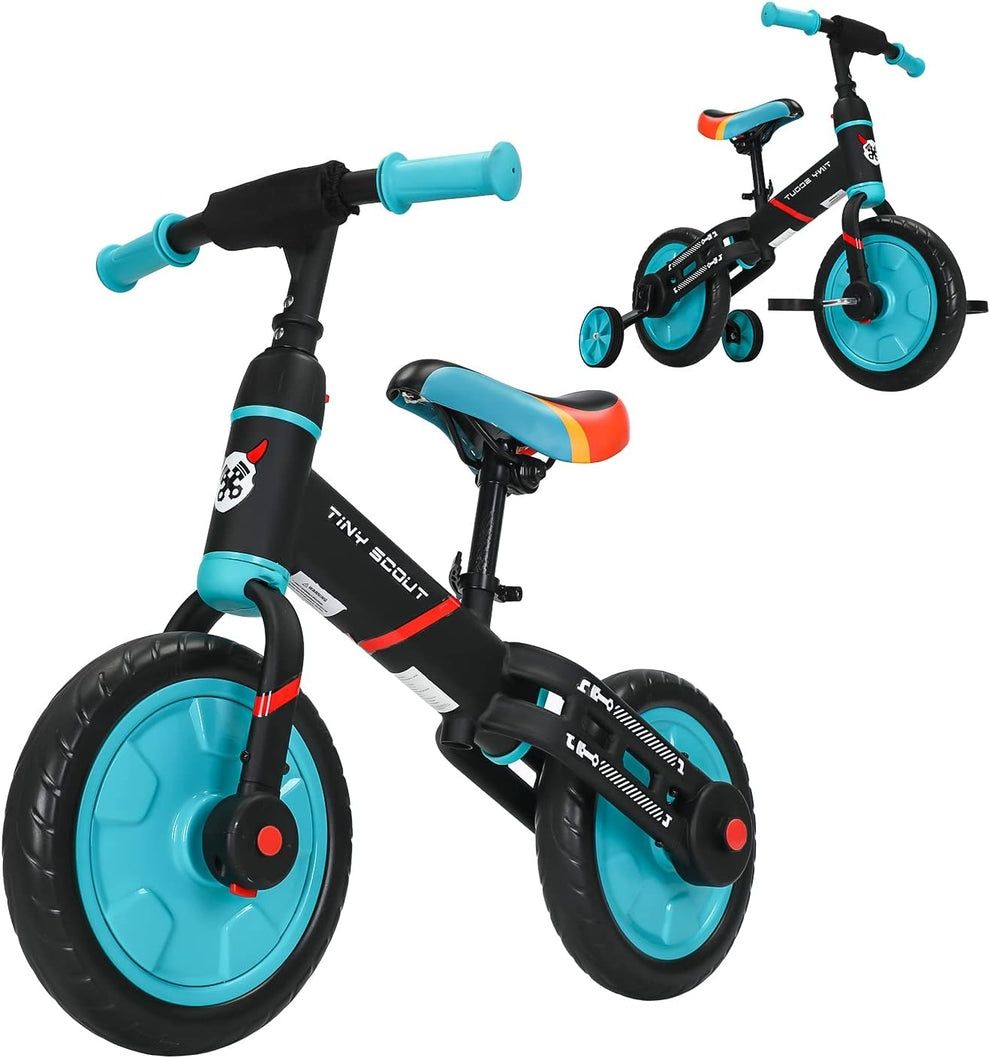 Bicicleta de Equilíbrio Infantil UBRAVOO 4 em 1 com Pedais e Rodinhas