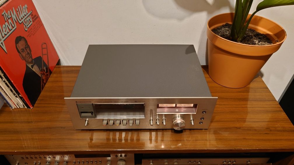 Kenwood KX620, magnetofon kasetowy, aluminium, wychyły, vintage 70'