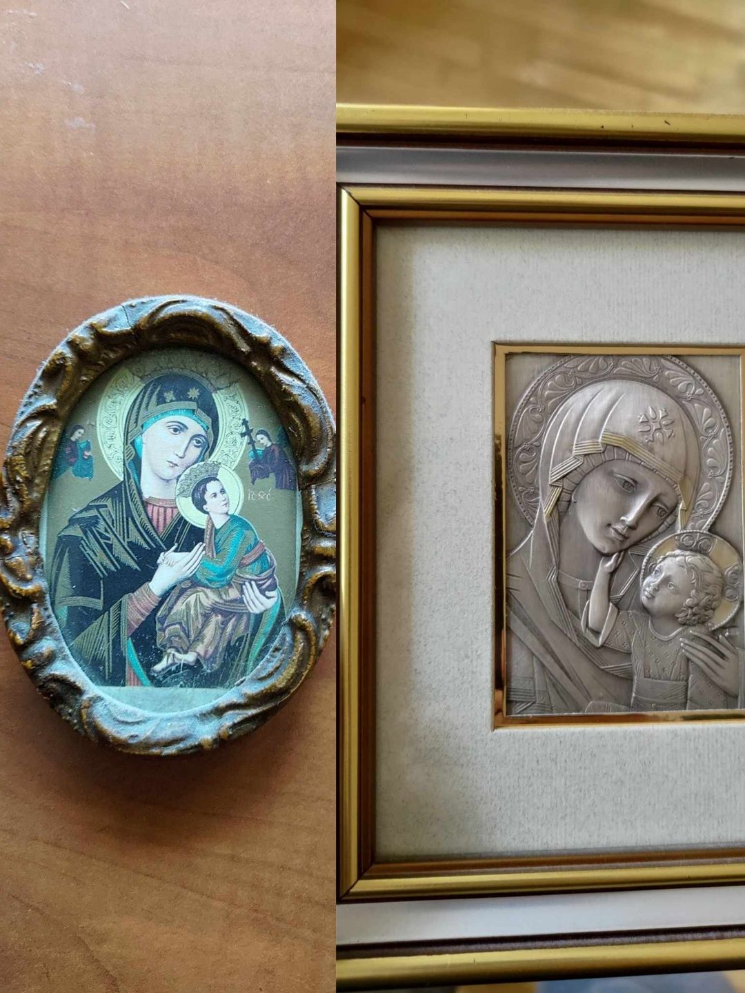 Obrazki rzeźby Maryja Jezus