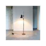 Brązowa duńska lampa podłogowa vintage 1970 mid century modern stojąca