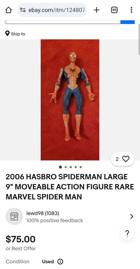 Колекційна екшн-фігурка Spider-Man HASBRO 2006 25см