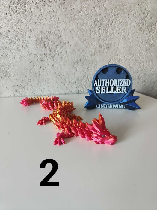 Kryształowy smok 3d flexi  wydruki 3d
