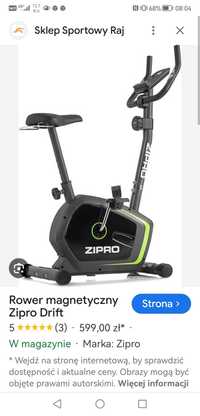 Rower ZIPRO stacjonarny praktycznie nieużywany