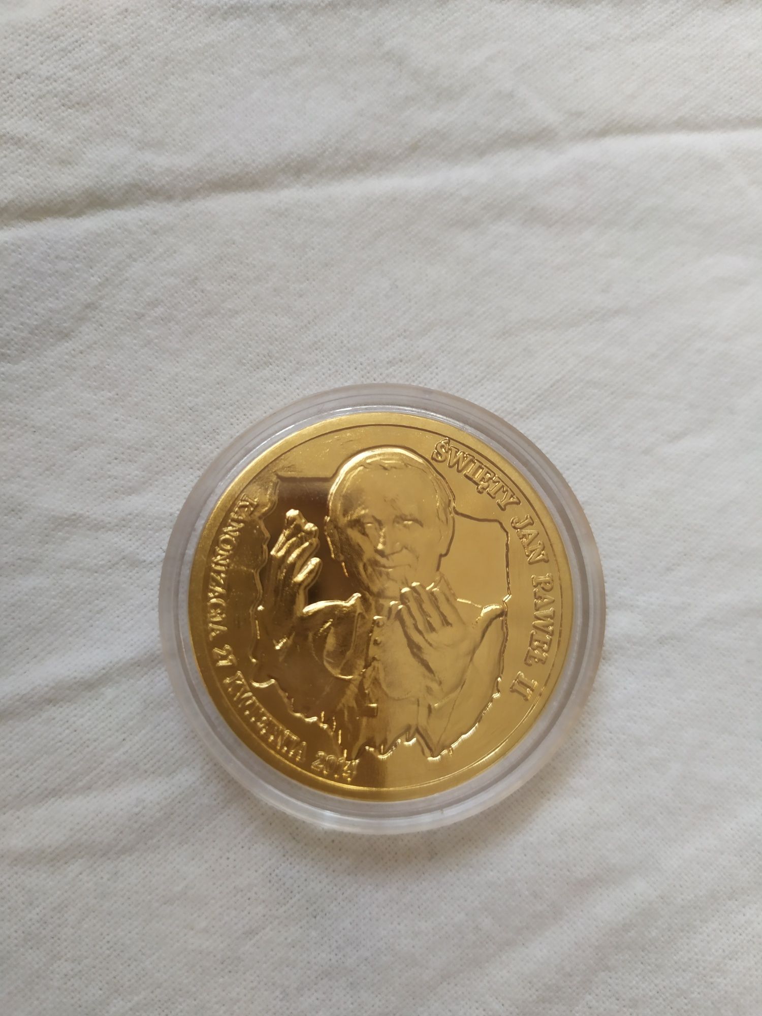 numizmat Jan Paweł II platerowany 24K