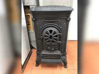 Чугунная печь-камин на 90 м2 Bonro Black 9 кВт/Буржуйка дровяная