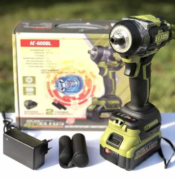 Гайковерт аккумуляторный бесщеточный Eltos аг-600bl с батареей 20В/4Ач