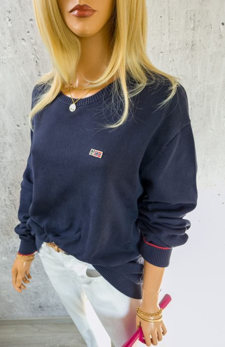 Klasyk od Napapijri- oversize sweter 100% bawełna 2XL/3XL Unisex