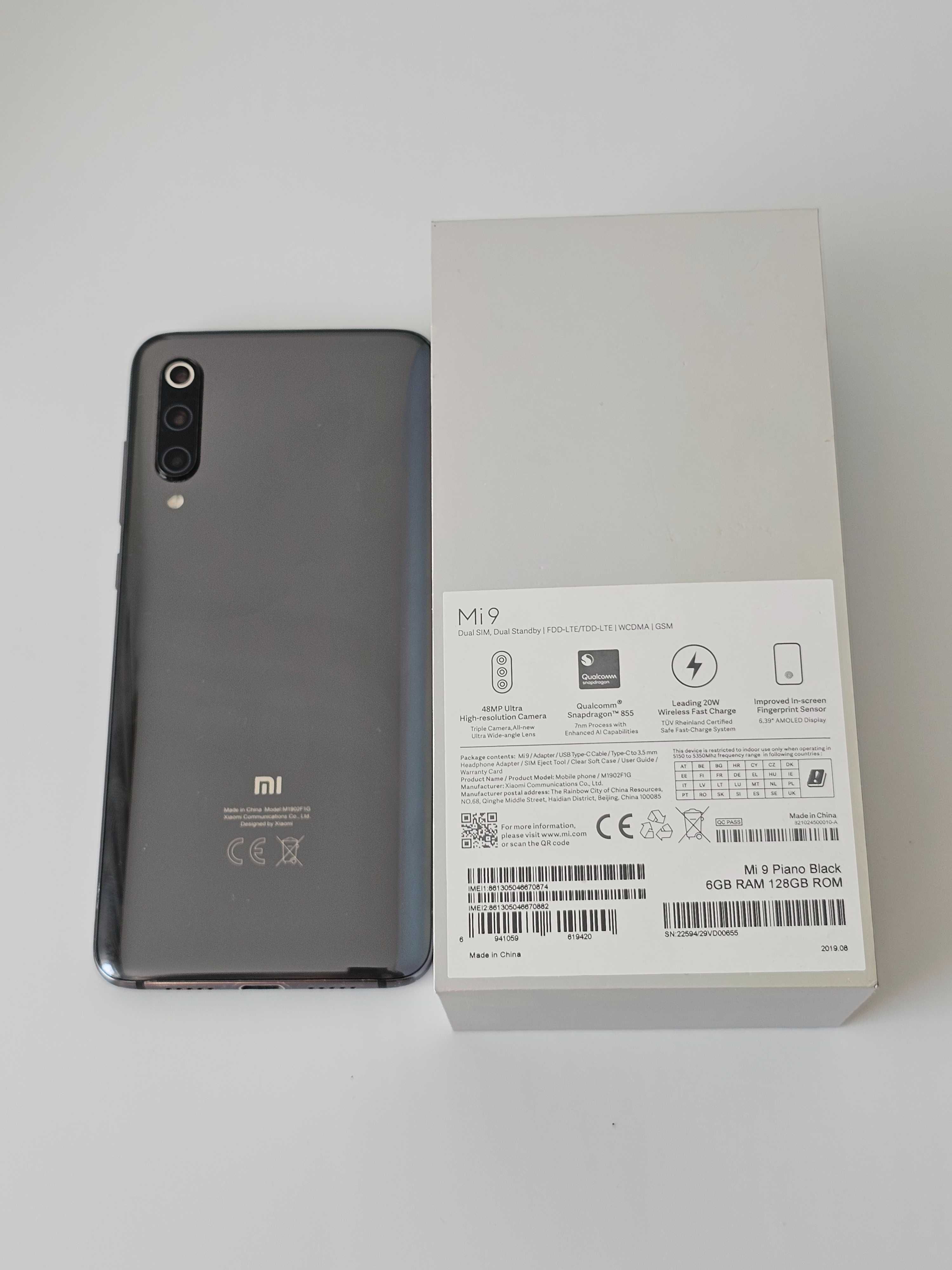 Xiaomi MI 9. 6/128GB. Excelente. Como novo.