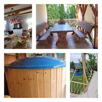 Komfortowy, klimatyzowany dom z jacuzzi ,sauną, banią,zarybiony staw.