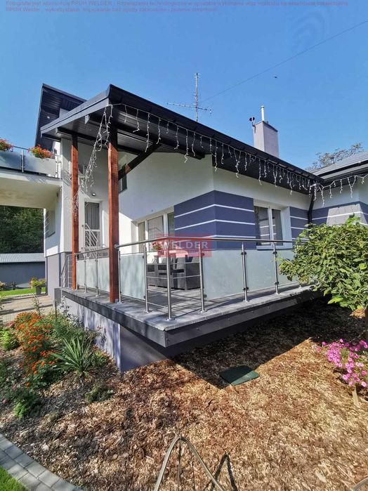 Balustrady nierdzewne LOFT Balkon Portfenetr Antracyt Harfa