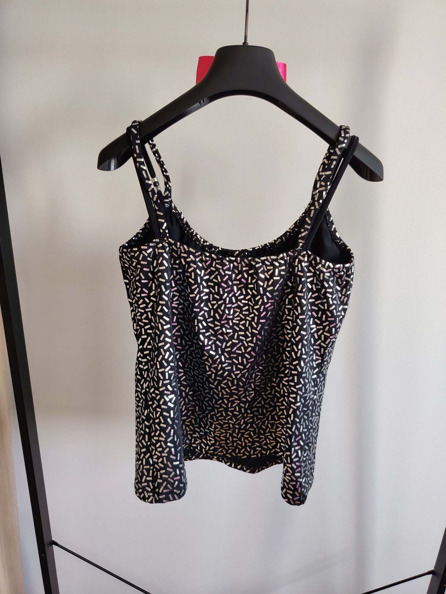 Nowe tankini czarno-srebrne 40/42