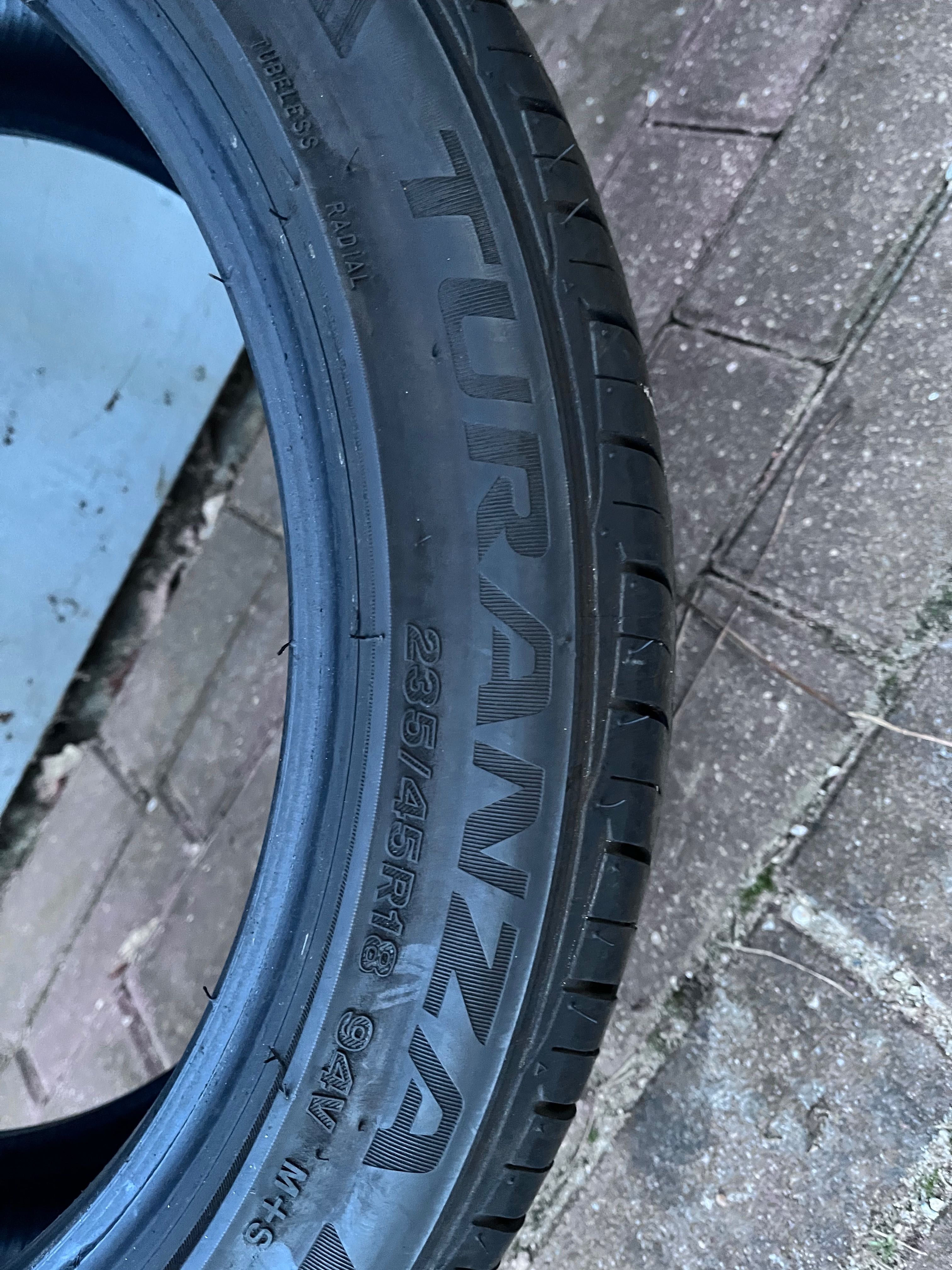 Opony Bridgestone Turanza 235/45/18 94V jak nowe produkcja 2423 letnie