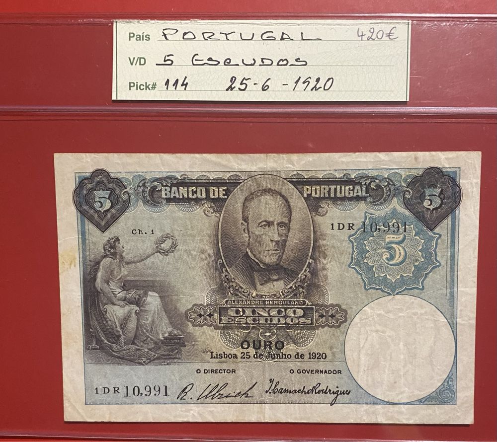 Nota 5$00 Ch.1 - 25 Junho 1920