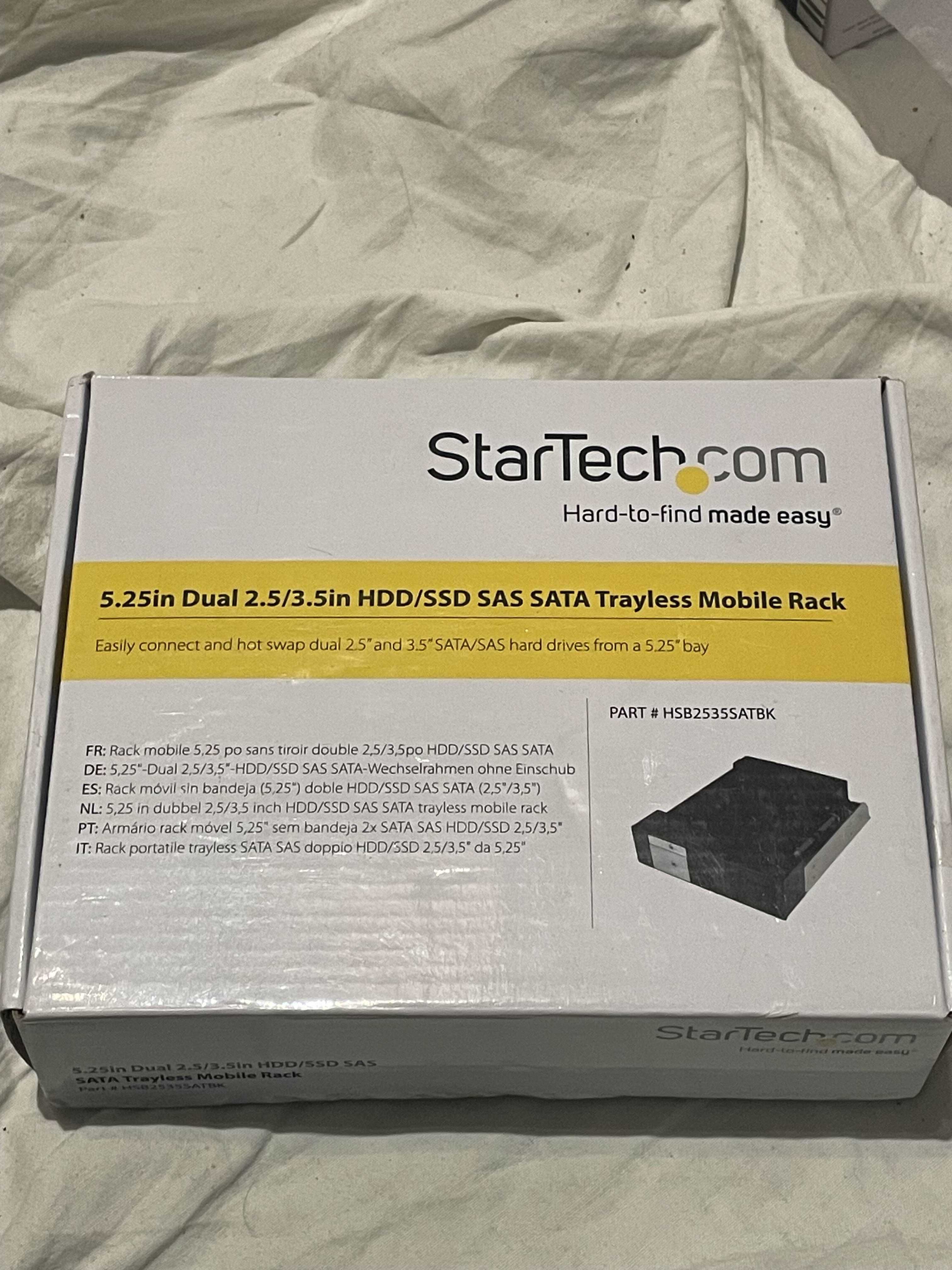 Startech kieszeń 2x bay trayless mobile rack (hsb2535satbk)