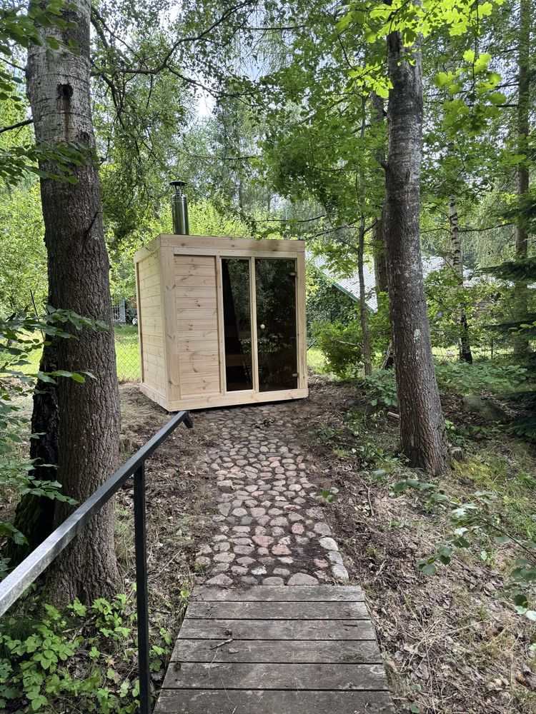 Sauna ogrodowa, ocieplona zewnetrzna sauna na drewno