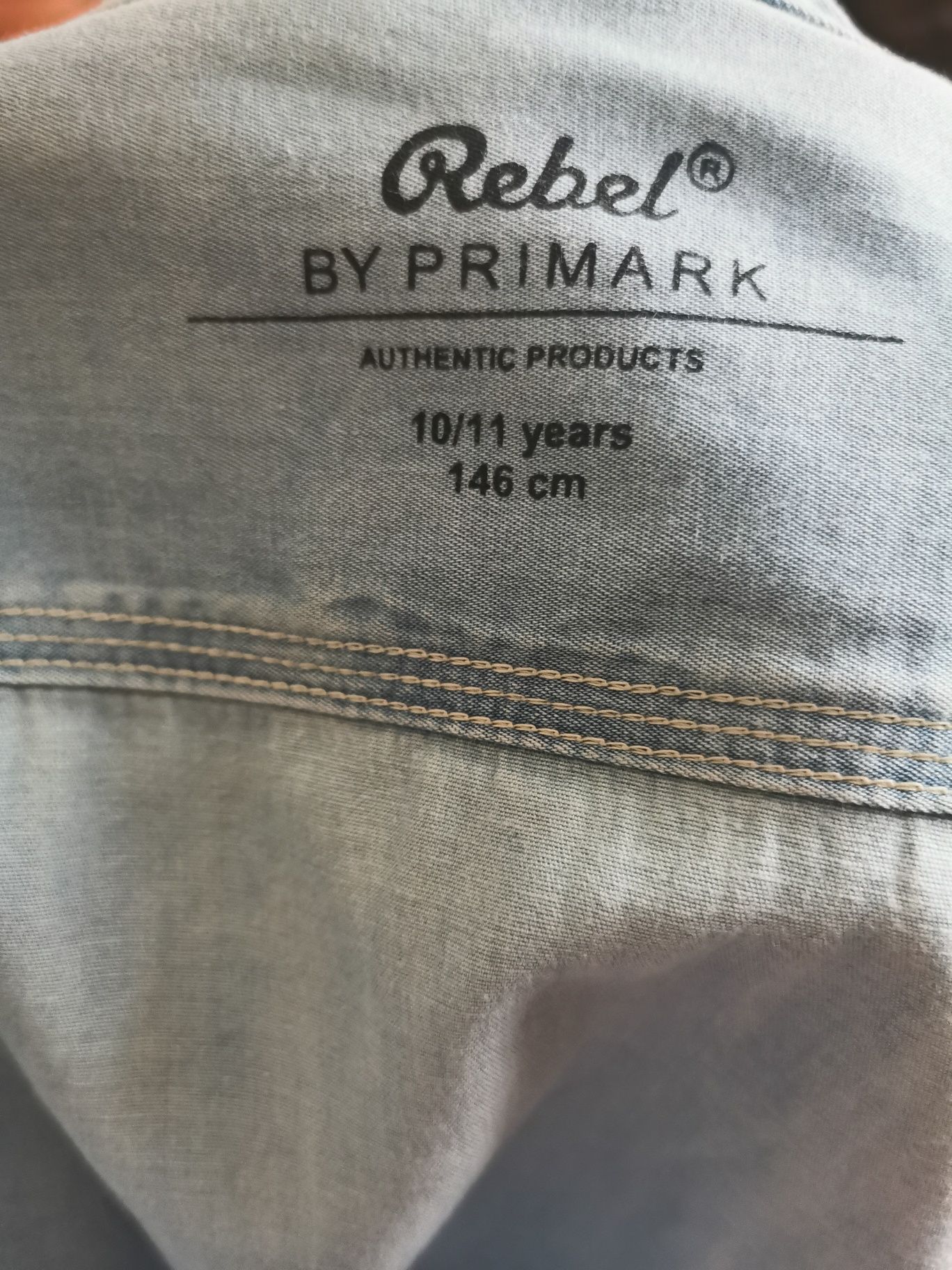 Джинсова сорочка з короткими рукавами, PRIMARK, 146 см.