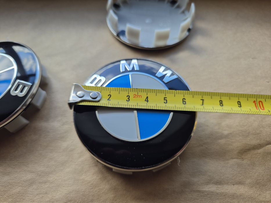 dekielki kołpaki do bmw średnicy 68/64mm niebiesko białe