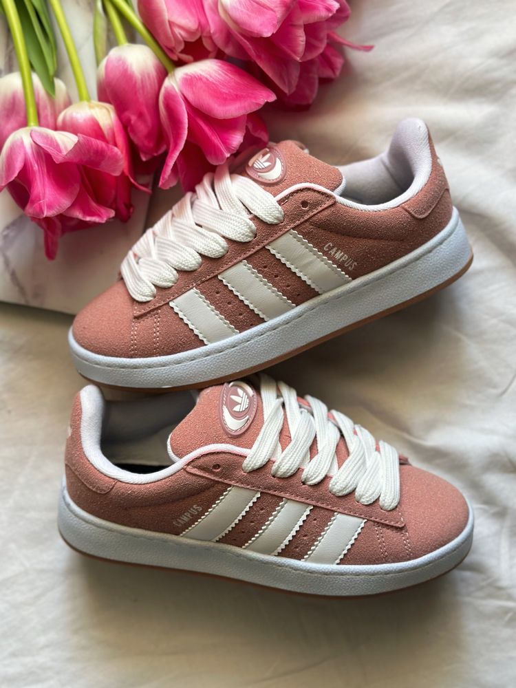 Кросівки Adidas Campus Pink White Кроссовки Адідас Кампус Адидас