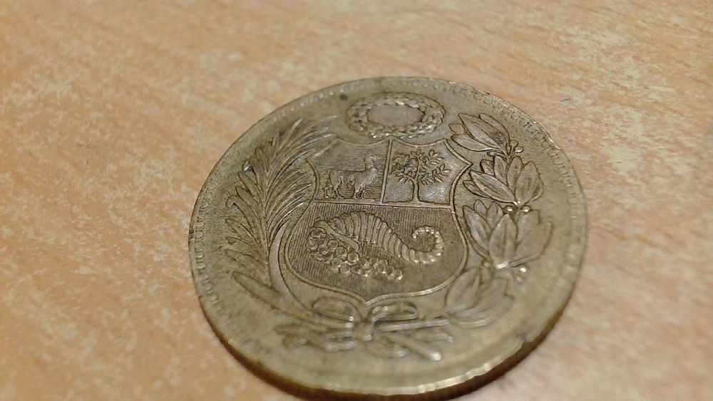 Moeda antiga de 1946 Peru