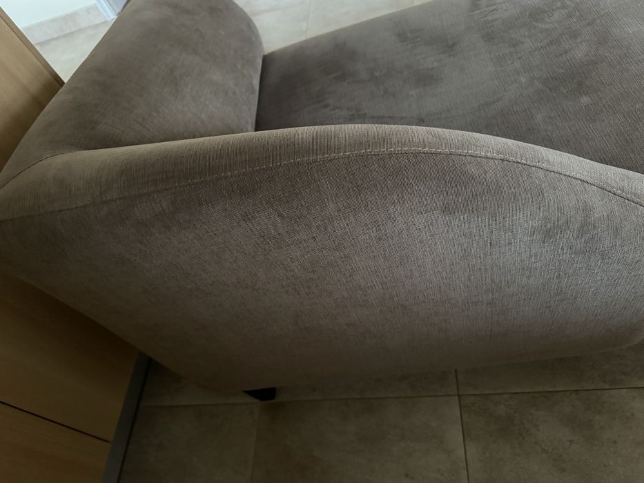 Chaise long - creme com wenge